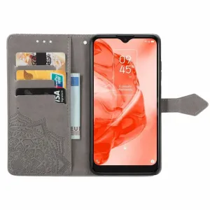ART Peňaženkový kryt TCL 205 ORNAMENT šedý