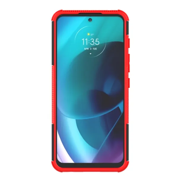 STAND Extra odolný obal Motorola Moto G71 5G červený