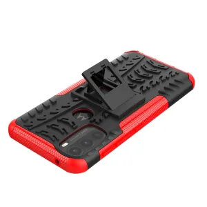 STAND Extra odolný obal Motorola Moto G71 5G červený