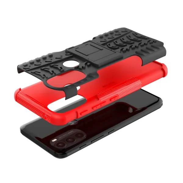 STAND Extra odolný obal Motorola Moto G71 5G červený