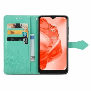 ART Peňaženkový kryt TCL 205 ORNAMENT zelený