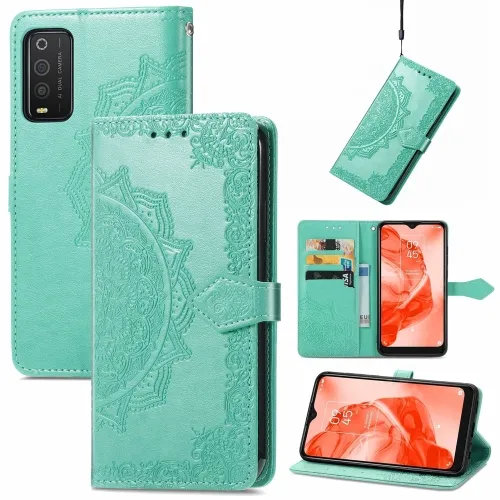 ART Peňaženkový kryt TCL 205 ORNAMENT zelený