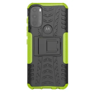 STAND Extra odolný obal Motorola Moto G71 5G zelený