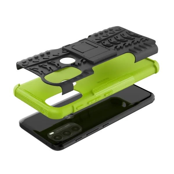 STAND Extra odolný obal Motorola Moto G71 5G zelený
