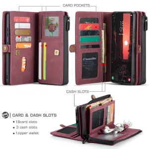 WALLET Ochranný Kryt s peňaženkou 2v1 pre Samsung Galaxy S22 Plus 5G červené