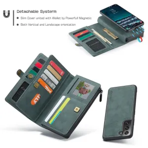 WALLET Ochranný Kryt s peňaženkou 2v1 pre Samsung Galaxy S22 Plus 5G zelené