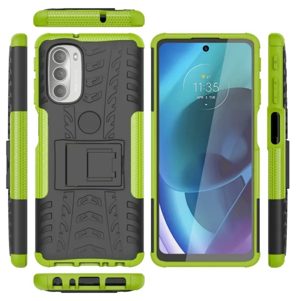 STAND Extra odolný obal Motorola Moto G51 5G zelený