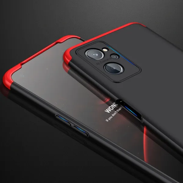 360° Ochranný kryt Realme 9i čierny-červený