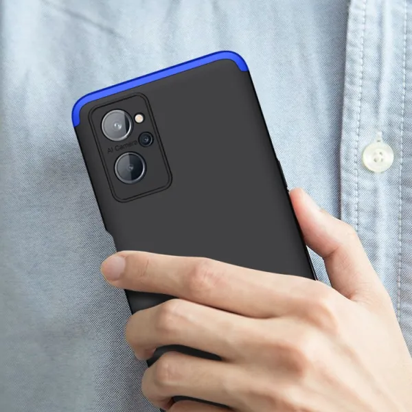 360° Ochranný kryt Realme 9i čierny-modrý