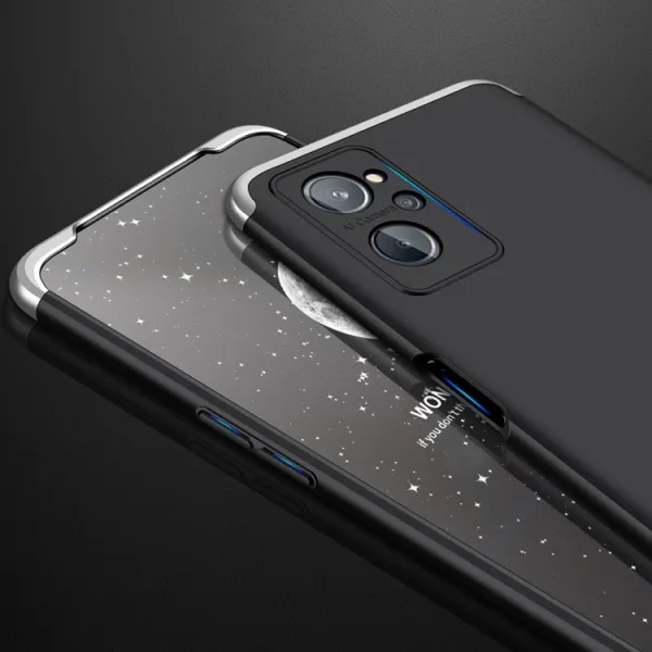 360° Ochranný kryt Realme 9i čierny-strieborný