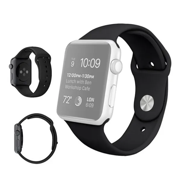 BUTTERFLY Silikónový remienok Apple Watch 9 / 8 / 7 (41mm) / 6 / SE / 5 / 4 (40mm) / 3 / 2 / 1 (38mm) oranžový