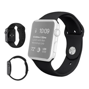 BUTTERFLY Silikónový remienok Apple Watch 9 / 8 / 7 (41mm) / 6 / SE / 5 / 4 (40mm) / 3 / 2 / 1 (38mm) oranžový
