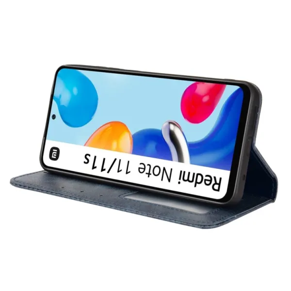 BUSINESS Peňaženkový kryt pre Xiaomi Redmi Note 11 / Note 11S modrý