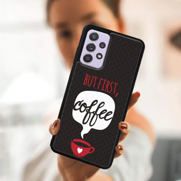 MY ART Silikónový kryt Samsung Galaxy A32 COFFEE (056)
