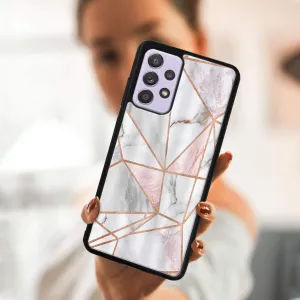 MY ART Silikónový kryt Samsung Galaxy A32 PINK MARBLE (143)