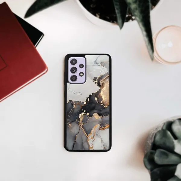 MY ART Silikónový kryt Samsung Galaxy A32 GREY MARBLE (140)