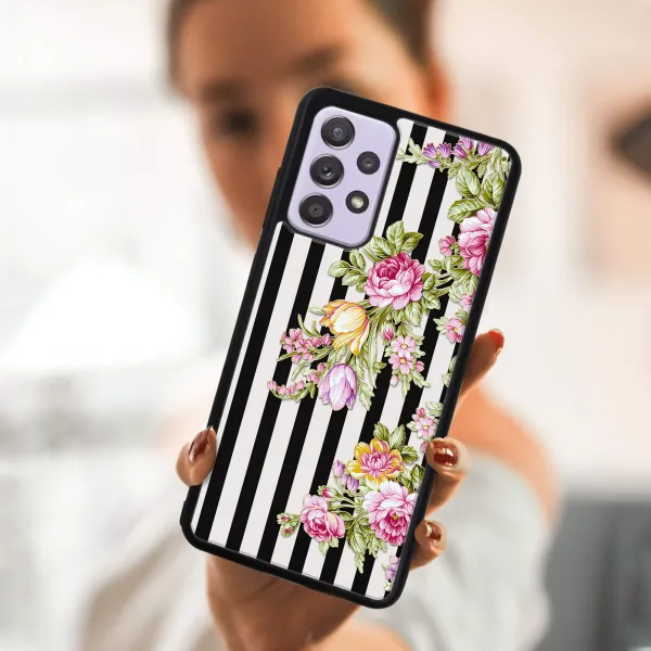 MY ART Silikónový kryt Samsung Galaxy A32 STRIPS (176)
