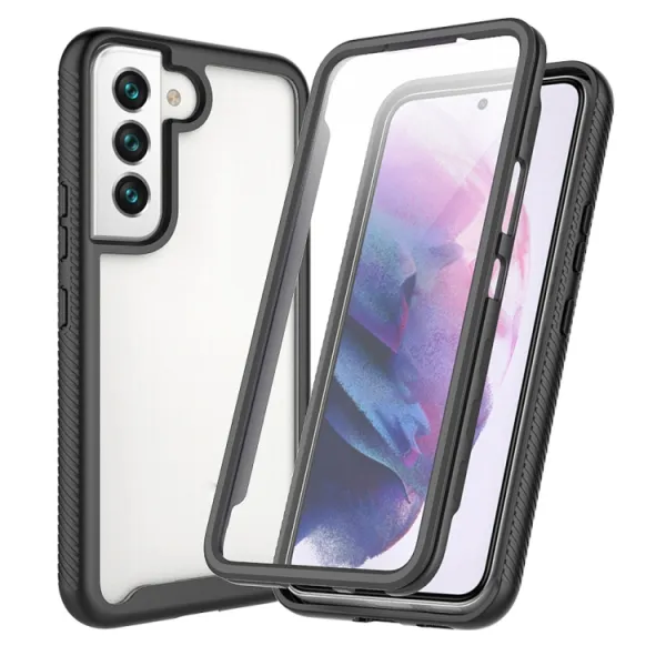 DUAL Obojstranný kryt s fóliou Samsung Galaxy S22 Plus 5G čierny