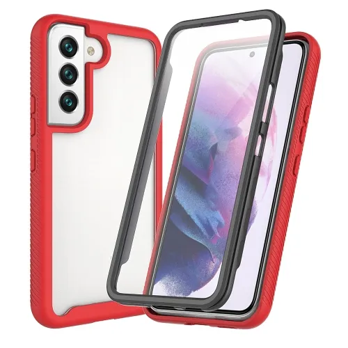 DUAL Obojstranný kryt s fóliou Samsung Galaxy S22 Plus 5G červený