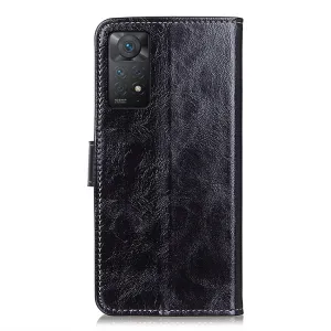 RETRO Peňaženkový obal Xiaomi Redmi Note 11 Pro 5G / Note 11 Pro čierny