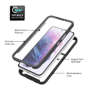 DUAL Obojstranný kryt s fóliou Samsung Galaxy S22 Plus 5G modrý