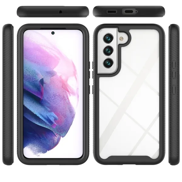 DUAL Obojstranný kryt s fóliou Samsung Galaxy S22 Plus 5G modrý