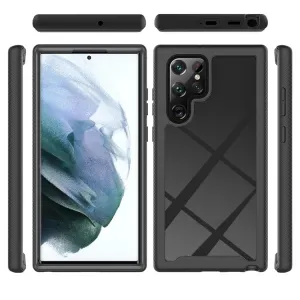 DUAL Obojstranný kryt s fóliou Samsung Galaxy S22 Ultra 5G červený
