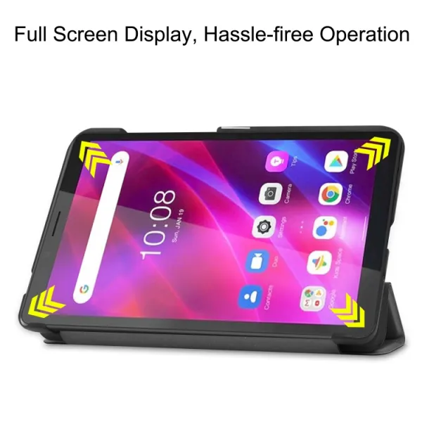 LEATHER Zaklápací obal pre Lenovo Tab M7 3rd Gen šedý