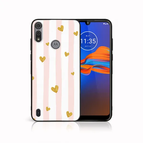 MY ART Silikónový kryt Motorola Moto E6s HEARTS (005)