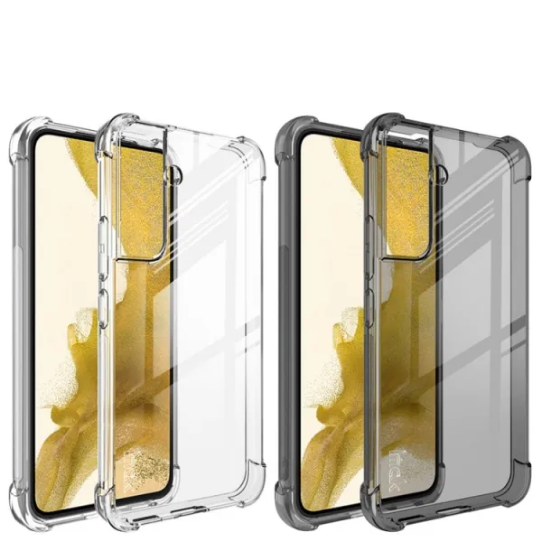 IMAK Ochranný silikónový kryt + fólia Samsung Galaxy S22 Plus 5G čierny