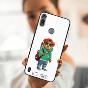 MY ART Silikónový kryt Motorola Moto E6s BEAR (007)