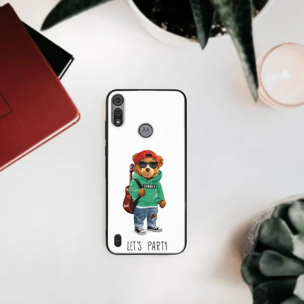 MY ART Silikónový kryt Motorola Moto E6s BEAR (007)