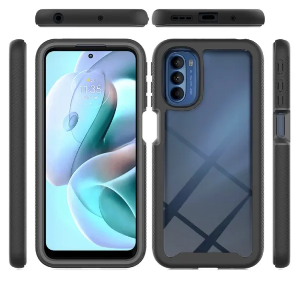 DUAL Obojstranný kryt s fóliou Motorola Moto G31 / G41 ružový