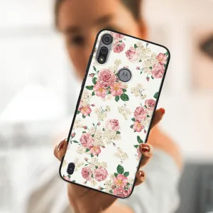 MY ART Silikónový kryt Motorola Moto E6s PINK ROSES (016)