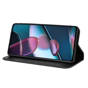 BUSINESS Peňaženkový kryt pre Motorola Edge 30 Pro / Edge X30 čierny
