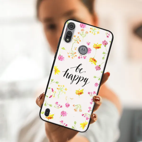 MY ART Silikónový kryt Motorola Moto E6s BE HAPPY (019)