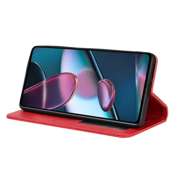 BUSINESS Peňaženkový kryt pre Motorola Edge 30 Pro / Edge X30 červený