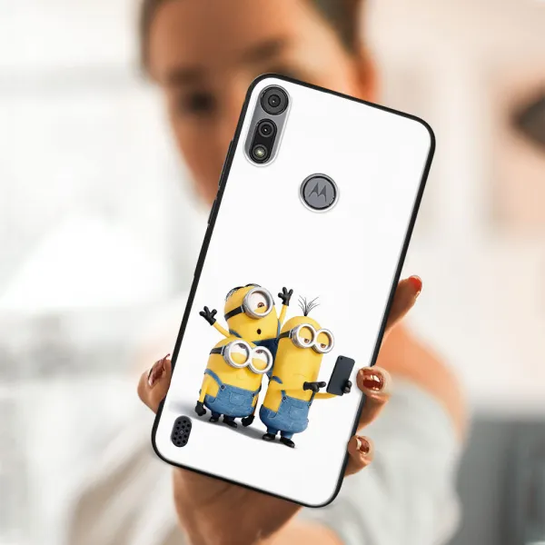 MY ART Silikónový kryt Motorola Moto E6s MINIONS SELFIE (022)