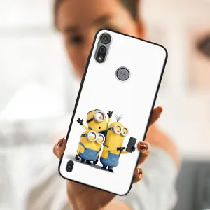 MY ART Silikónový kryt Motorola Moto E6s MINIONS SELFIE (022)