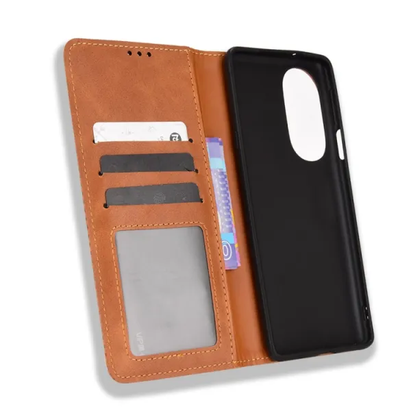 BUSINESS Peňaženkový kryt pre Motorola Edge 30 Pro / Edge X30 hnedý