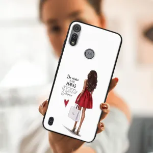 MY ART Silikónový kryt Motorola Moto E6s RED DRESS (137)