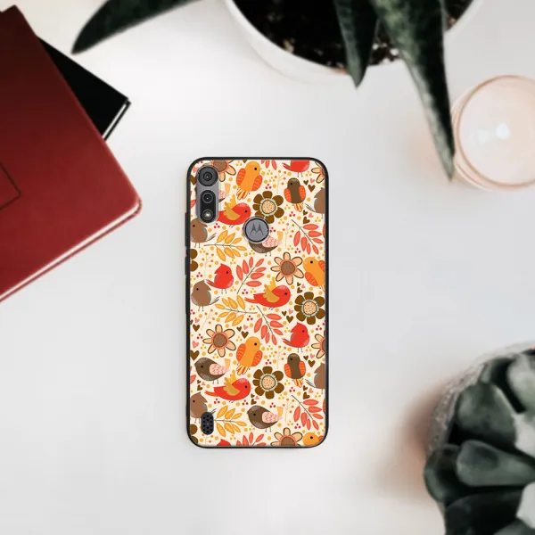 MY ART Silikónový kryt Motorola Moto E6s BIRDS (004)