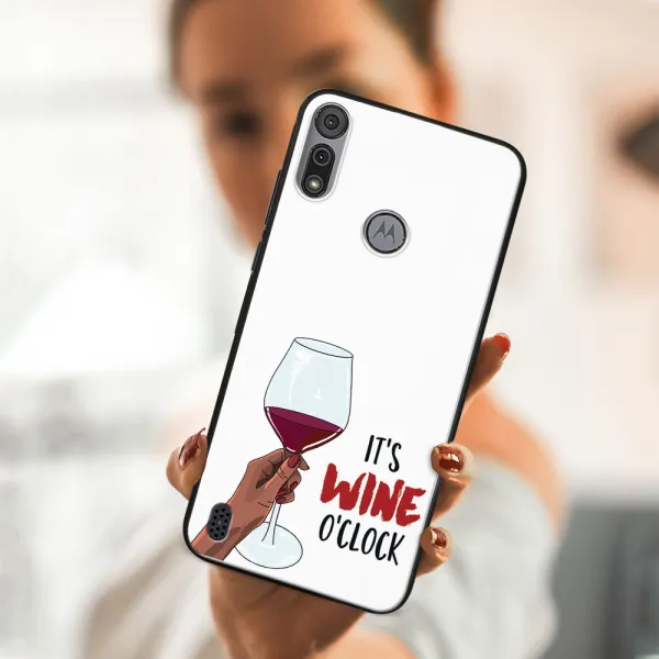 MY ART Silikónový kryt Motorola Moto E6s WINE (006)