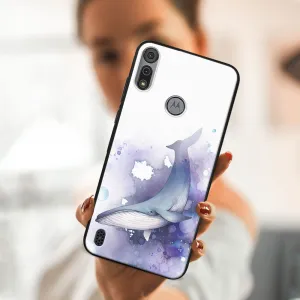 MY ART Silikónový kryt Motorola Moto E6s WHALE (242)