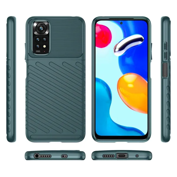 THUNDER Ochranný kryt Xiaomi Redmi Note 11 / Note 11S zelený