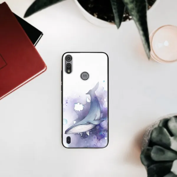 MY ART Silikónový kryt Motorola Moto E6s WHALE (242)
