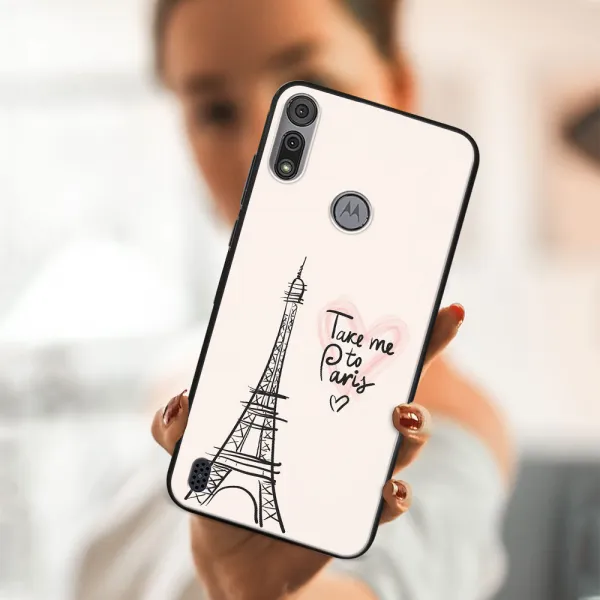 MY ART Silikónový kryt Motorola Moto E6s PARIS (057)