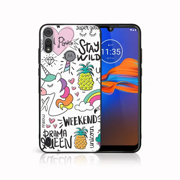 MY ART Silikónový kryt Motorola Moto E6s UNICORN (063)