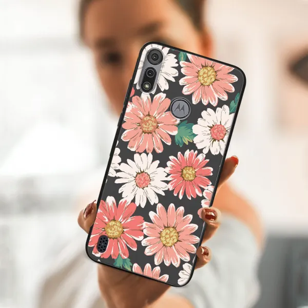 MY ART Silikónový kryt Motorola Moto E6s DAISY (161)