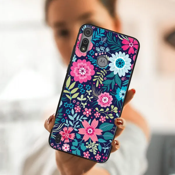 MY ART Silikónový kryt Motorola Moto E6s FLORA (038)
